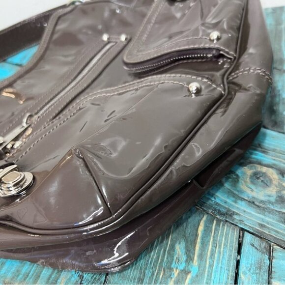 Marc Jacobs Khaki Patent Leather Purse Hobo Bag - Picture 3 of 16
